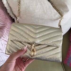 Rebecca Minkoff Gold Crossbody Bag with Chain